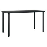 Set da Pranzo da Giardino 5 pz e Cuscini in Polyrattan e Vetro