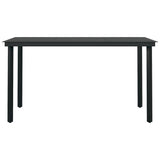 Set da Pranzo da Giardino 5 pz e Cuscini in Polyrattan e Vetro