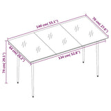Set da Pranzo per Giardino 5 pz con Cuscini Polyrattan e Vetro