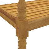Panchina Batavia con Cuscino Tortora 150 cm Legno Massello Teak