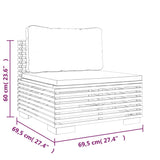 Set Divani da Giardino 4 pz con Cuscini Legno Massello di Teak