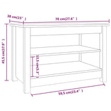 Scarpiera Ambrata 70x38x45,5 cm in Legno Massello di Pino