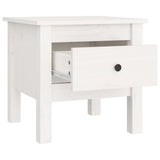 Tavolini 2 pz Bianchi 40x40x39 cm Legno Massello di Pino