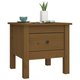 Tavolini 2 pz Ambrati 40x40x39 cm Legno Massello di Pino
