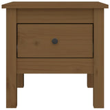 Tavolini 2 pz Ambrati 40x40x39 cm Legno Massello di Pino