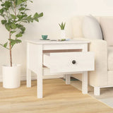 Tavolini 2 pz Bianchi 50x50x49 cm Legno Massello di Pino
