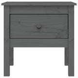 Tavolini 2 pz Grigi 50x50x49 cm Legno Massello di Pino