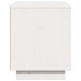 Mobile Porta TV Bianco 74x35x44 cm in Legno Massello di Pino