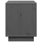Mobile Porta TV Grigio 74x35x44 cm in Legno Massello di Pino