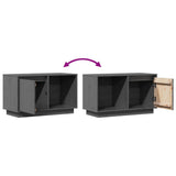 Mobile Porta TV Grigio 74x35x44 cm in Legno Massello di Pino