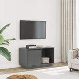 Mobile Porta TV Grigio 74x35x44 cm in Legno Massello di Pino