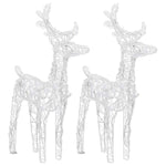 Renne di Natale 2 pz Blu 80 LED in Acrilico