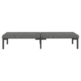 Set Divani da Giardino 7 pz con Cuscini Polyrattan Grigio Scuro
