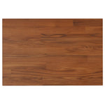 Piano Bagno Marrone Scuro 60x40x2,5cm Legno Massello Trattato