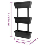 Fioriere da Giardino 6 pz 100 cm Antracite