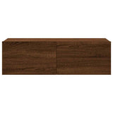 Mobile TV Muro Rovere Marrone 100x30x30cm Legno Ingegnerizzato