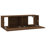 Mobile TV Muro Rovere Marrone 100x30x30cm Legno Ingegnerizzato