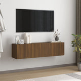 Mobile TV Muro Rovere Marrone 120x30x30cm Legno truciolato