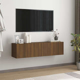 Mobile TV Muro Rovere Marrone 120x30x30cm Legno truciolato