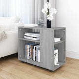 Tavolino da Salotto Grigio Sonoma 70x35x55 cm Legno truciolato