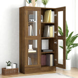 Mobile Vetrina Rovere Marrone 82,5x30,5x150cm Legno truciolato