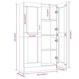 Mobile Vetrina Rovere Marrone 82,5x30,5x150cm Legno truciolato