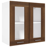 Mobile Pensile con Vetro Lyon Rovere Marrone 60x31x60 cm