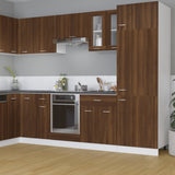 Mobile Pensile con Vetro Lyon Rovere Marrone 60x31x60 cm