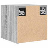Armadietti TV Montati a Parete 2pz Grigio Sonoma 30,5x30x30 cm