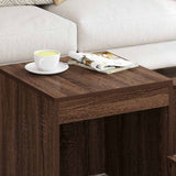 Tavolini Impilabili 3 pz Rovere Marrone in Legno truciolato
