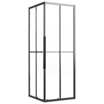 Cabina Doccia ESG Semi Smerigliato 80x70x180 cm Nera