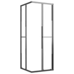 Cabina Doccia ESG Semi Smerigliato 80x70x180 cm Nera