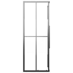 Cabina Doccia ESG Semi Smerigliato 80x70x180 cm Nera