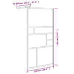 Parete per Doccia Walk in 100x195 cm in Vetro ESG Bianco