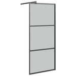 Parete Doccia Walk in 80x195 cm in Vetro Scuro ESG Nero