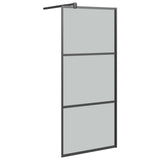 Parete Doccia Walk in 80x195 cm in Vetro Scuro ESG Nero