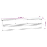 Portasciugamani Bianco 95x25x22 cm in Ferro