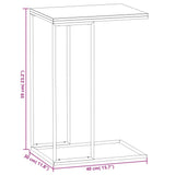 Tavolino da Salotto Bianco 40x30x59 cm in Legno truciolato