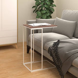 Tavolino da Salotto Bianco 40x30x59 cm in Legno truciolato
