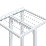 Fioriera a 5 Piani con Ruote 44x23x100 cm Ferro Bianco