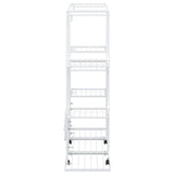 Portafiori con Ruote 94,5x24,5x91,5 cm Ferro Bianco