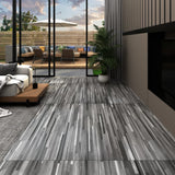 Listoni Pavimenti Autoadesivi in PVC 2,51m 2mm Grigio Striato