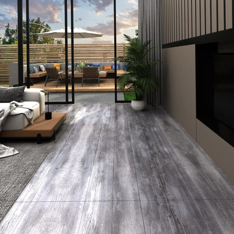 Listoni Pavimenti Autoadesivi in PVC 2,51m 2mm Grigio Opaco