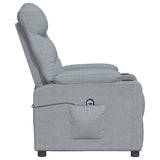 Poltrona Elettrica Reclinabile Grigio Chiaro in Tessuto