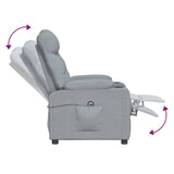Poltrona Elettrica Reclinabile Grigio Chiaro in Tessuto
