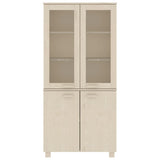 Credenza HAMAR in Legno Massello di Pino Marrone
