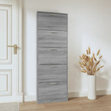 Scarpiera Grigio Sonoma 59x17x169 cm in Legno truciolato