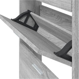 Scarpiera Grigio Sonoma 59x17x169 cm in Legno truciolato