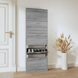 Scarpiera Grigio Sonoma 59x17x169 cm in Legno truciolato