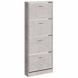 Scarpiera Grigio Cemento 59x17x150 cm in Legno truciolato